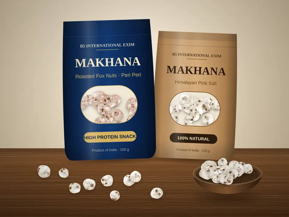 Packaged makhana snacks – B5 International Exim